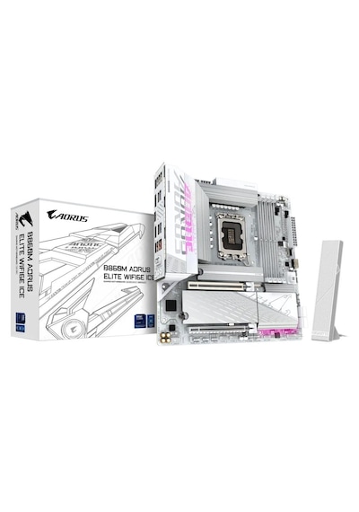 Gigabyte B860m Aorus Elıte Ice Ddr5 9200mhz Oc M.2 1851p Matx