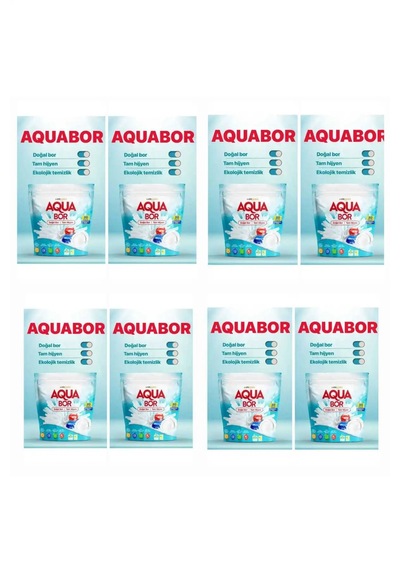 Aquabor Doğal Mineralli 8 Paket Bulaşık Tableti 8 30 Kapsül 55469354