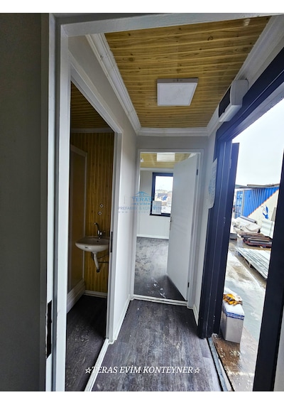 Tiny House Plakalı Ruhsatlı O2 Belgeli Ahşap Desen Fugalı Betopan Kaplama 18m2 Fabrikadan