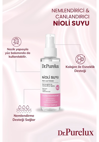 Nioli Suyu İntim Genital Koku Önleyici+yatıştırıcı+hyaluronik Asit & Kolajen Tonik Mist