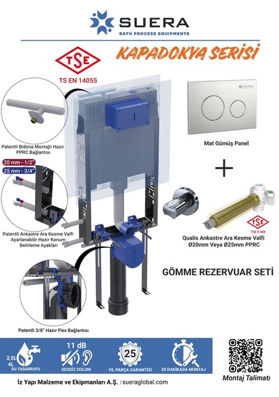 Gömme Rezervuar Doldurma Grubu- Tüm Markalara Uyumludur. Beyaz