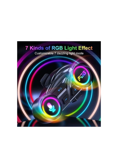 Y13 Motor Kask Kulaklık Rgb Modlu Radyolu Motosiklet Kulaklık 5.3 Bluetooth Intercom 00576557