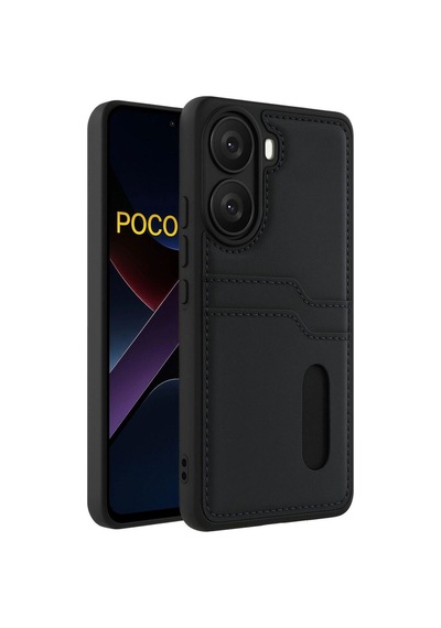 Xiaomi Poco X7 Pro Kılıf Sara Kartvizitli Deri Kılıf