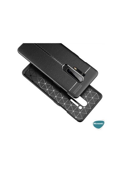 Microsonic OnePlus 8 Pro Kılıf Deri Dokulu Silikon