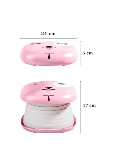 Mooiebaby's Cat Potty Katlanabilir Çocuk Tuvaleti Pembe