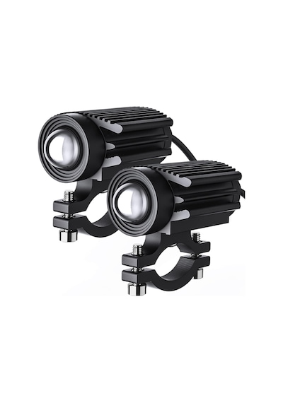 2 Adet Alüminyum Gövdeli Profesyonel Motosiklet / Atv Led Sis Farı - Kelepçeli