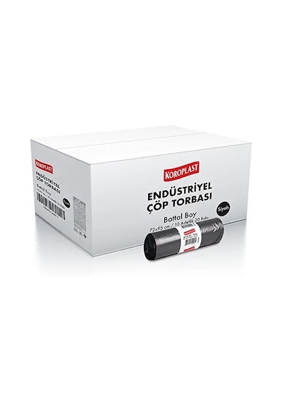 Koroplast Endüstriyel Battal Çöp Torbası 10 Adet 20 Rulo