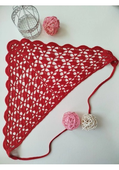 Handmade Örgü Eşarp / Örgü Bandana 243803838 Kırmızı-kırmızı