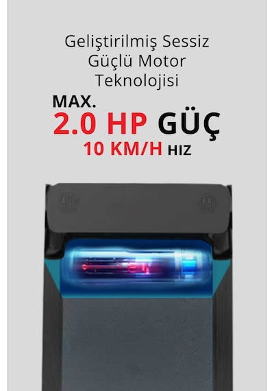 T-229 Katlanabilir Koşu Bandı / Lcd Led Ekran /bluetooth Ve Hoparlör/2hp Güç 10 Km Hız/ Nabız Ölçme