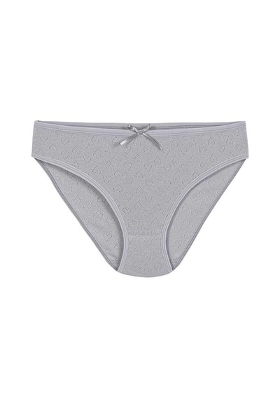 6 Adet Yıldız Bayan Ribana Kalpli Bikini Külot Gri 3574 Gri