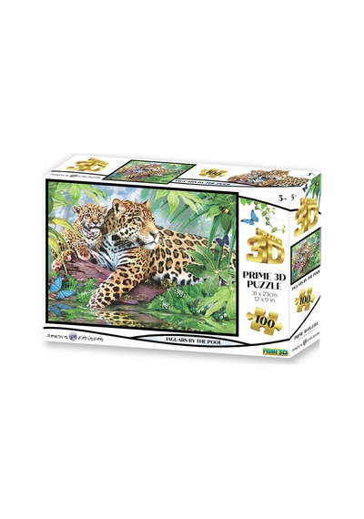 Prime 3d - Jaguar Ve Yavrusu 63 Parça Puzzle 10527