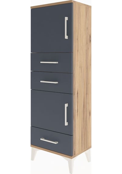 Arges Dolap 2 Raflı 3 Çekmeceli 2 Kapaklı 44x30x134 Çam-antrasit Çam