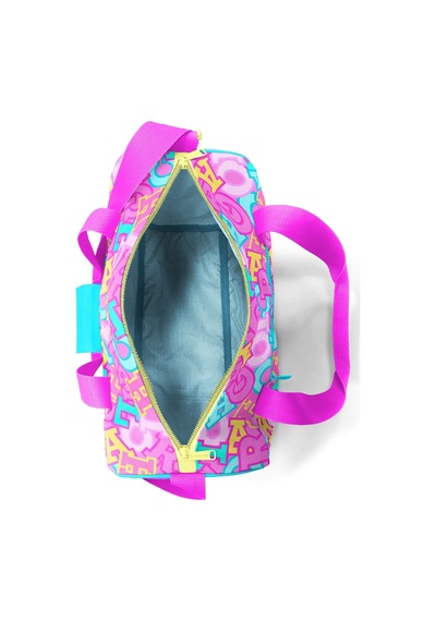 Coral High Pembe Su Yeşili Harf Desenli Spor Çantası 27551 124-Pembe