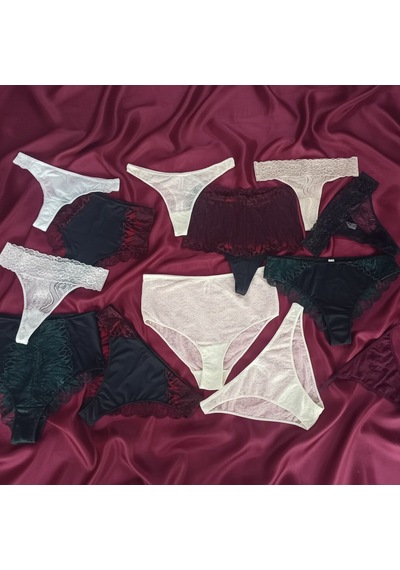 Bonbon Kadın Pamuklu 10'lu Paket Karışık Renk Hipster String Tanga Checky Brazilya Külot Bb2471 Renkli