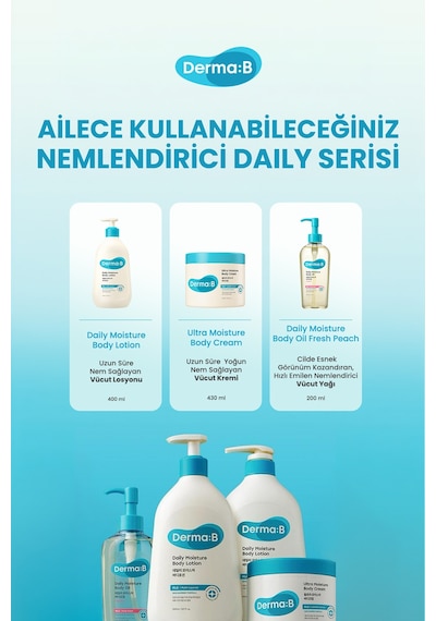 Aşırı Kuru Ciltlere Uzun Süre Yoğun Nem Sağlayan Vücut Kremi Derma:b Ultra Moisture Body Cream