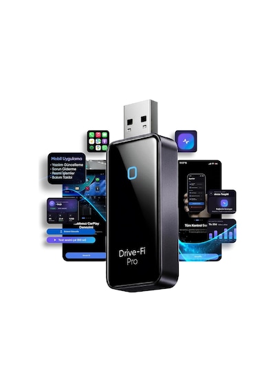 Minesk Drive-fi Pro Wireless Carplay Adaptörü/mobil Uygulama Desteği / 0.5 Saniye Düşük Gecikme/otomatik Bağlant