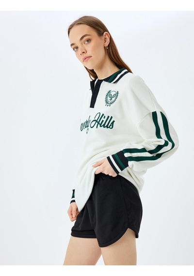 Koton Beli Bağcıklı Oversize Mini Şort Siyah 5sal40034ık Siyah