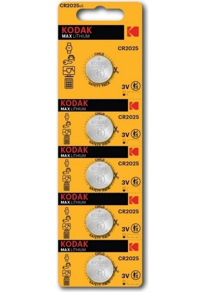 Kodak 5 Adet Cr2025 Max Lityum Para Pil