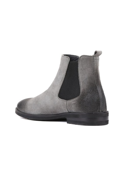 Shoetyle - Gri Süet Deri Erkek Chelsea Bot 250-201-897-gri