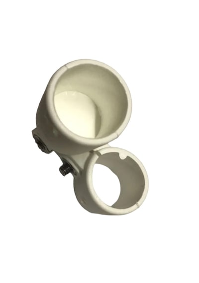 4'lü Tente Bağlantı Ayağı. 22mm. Orta Mafsal. Beyaz