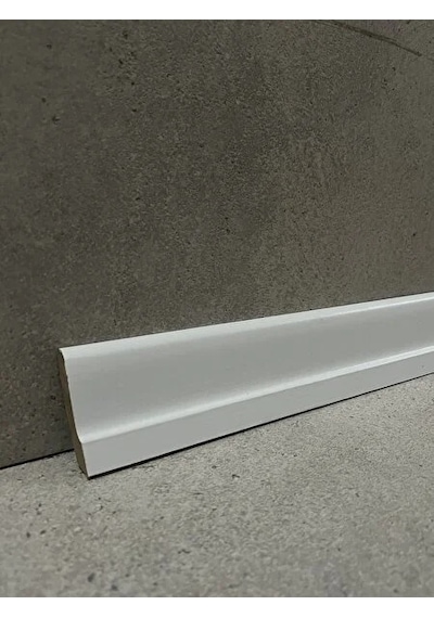 Laminant Parke Süpürgelik L Model 6cm Lake Beyaz 501