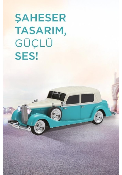 Torima D55 2 x 5 W FM + USB + TF Kart Retro Araba Tasarımlı Bluetooth Hoparlör