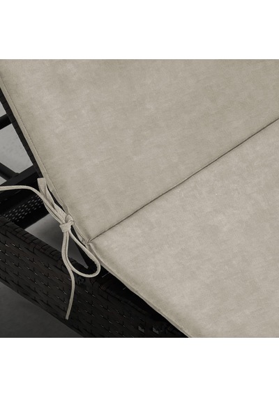 Şezlong Minderi, Havuz Plaj Outdoor Kamp İçin Katlanır Sünger Minder, Dış Mekan Süet Kumaş Kılıf, Dış Mekan Mobilyaları İçin Veranda Yedek Minderi - 22 Dens - 180x55x4 Cm - Bej Diğer