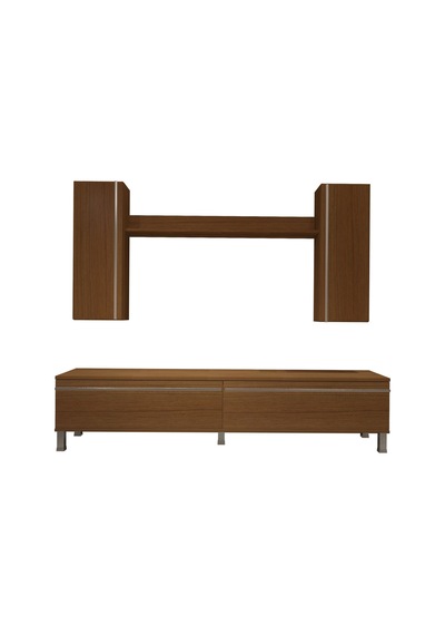Decoraktiv Eko 7 Mdf Std Krom Ayaklı Tv Ünitesi Tv Sehpası Ceviz