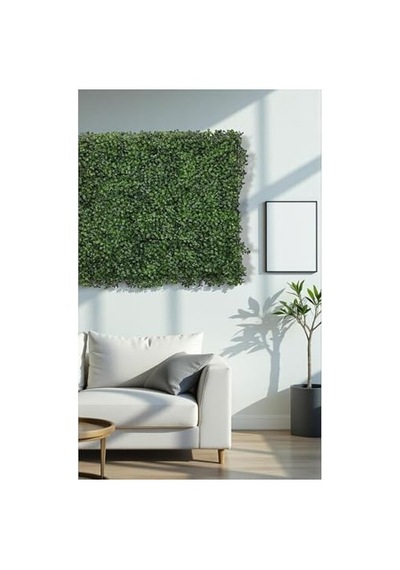 Tr Yapay Çiçek Duvar Kaplama Panel Şimşir Tabaka 40x60 Cm Yeşil Dikey Bahçe Kontef Diğer