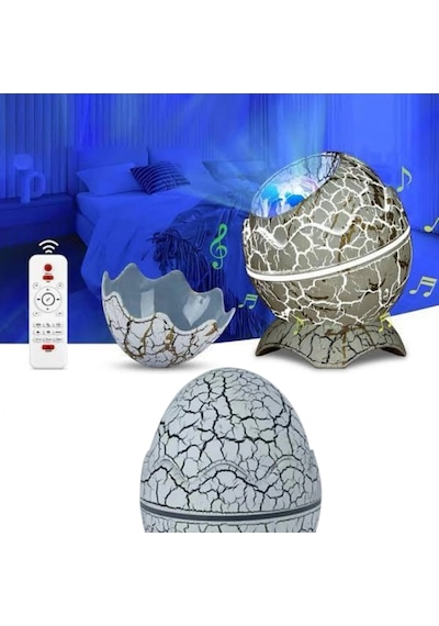 Gece Lambası Yumurta Işık Speaker Yeni Nesil Dinozor Yumurtası Görünümlü Renkli 08169022