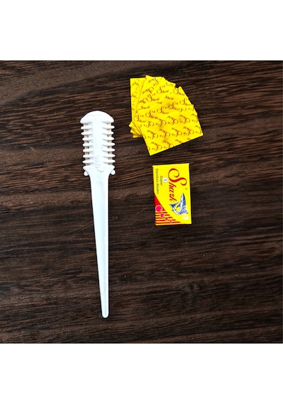 Croc Su02 Beyaz Saç Kesim Usturası -jiletli Tarak +5 Adet Jilet