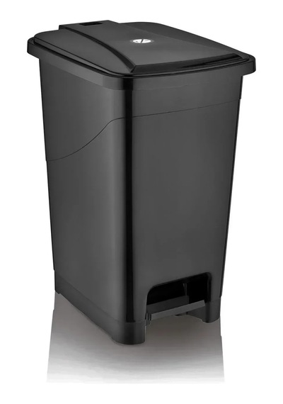 Slim Pedallı Banyo Mutfak Çöp Kovası 10 Litre Ergonomik Tasarım Plastik Malzeme İle Kullanışlı Siyah