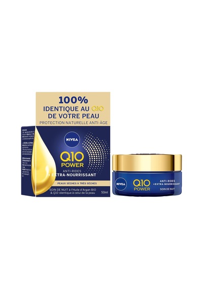 Q10 Kırışıklık Karşıtı Ekstra Besleyici Gece Bakım Kremi 50ml, Kuru Ve Olgun Ciltler, Argan Yağı