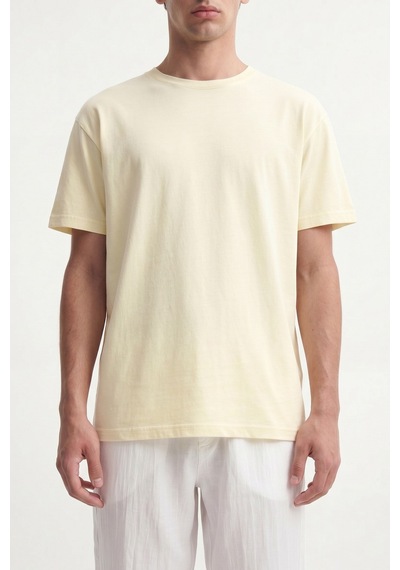 Antioch Pamuklu Erkek T-shirt Sarı