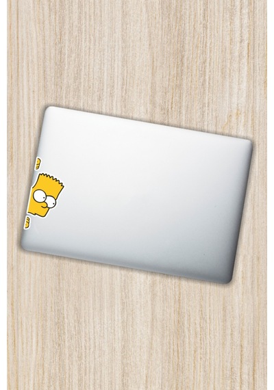 12x5,5 Cm Bart Simpson Sticker Araba Laptop Oto Motor Sticker