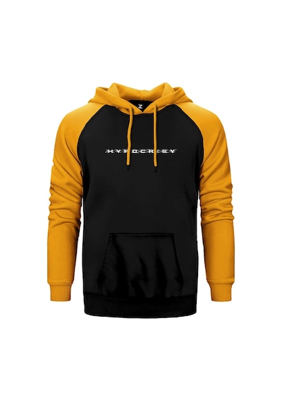 Hypocrisy Logo Sarı Renk Reglan Kol Kapşonlu Sweatshirt Sarı