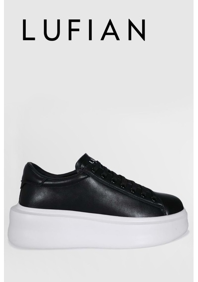 Lufian 121230109 Grace Deri Unisex Sneaker Ayakkabı Siyah-beyaz Çok Renkli