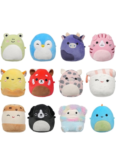 Squishmallows Orijinal Micromallows 12'li Paket Mini Peluş Seti 6.5 Cm Koleksiyon Oyuncak Çok Renkli