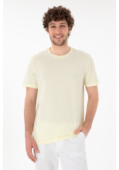 U.S. Polo Assn. Erkek Regular Fit Bisiklet Yaka Limon Basic Tişört 50305928-VR035