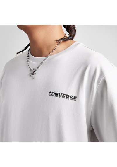 Converse Classic Erkek Grafik Baskılı T-shirt Gri
