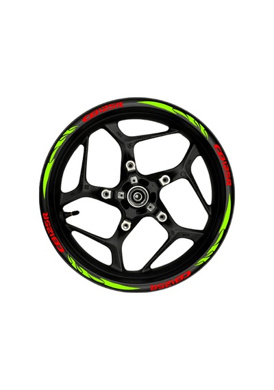 Cb125r Kırmızı Yazılı Neon Fıstık Yeşili Pençe Şeritli-250