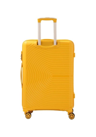Mçs Bavul Büyük Ve Orta 2li Set Kırılmaz Silikon Valiz V374 Sarı Sarı