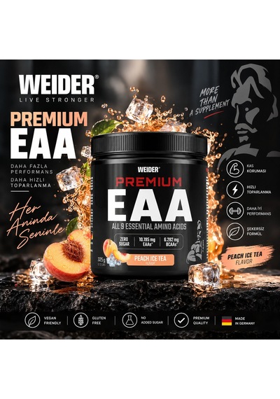 Weider Premium Eaa Amino Acid All 9 Essential Amino Acid 325 Gr - Peach Ice Tea