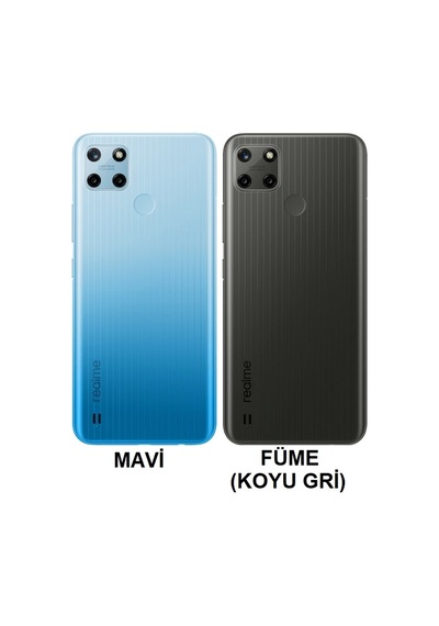 Realme C25y Rmx3269 Kasa Arka Kapak Pil Kapağı - Mavi