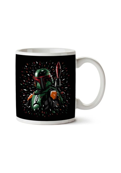 Star Wars Boba Fett Colour Flecks İki Tarafı Baskılı Kupa Bardak