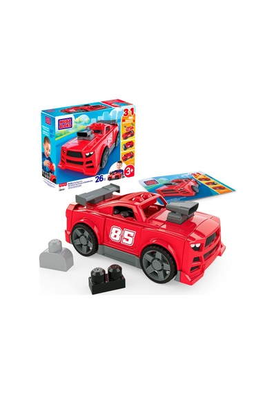 Mega Bloks 3'ü 1 Arada Yarış Arabası Yapım Seti 26 Parça