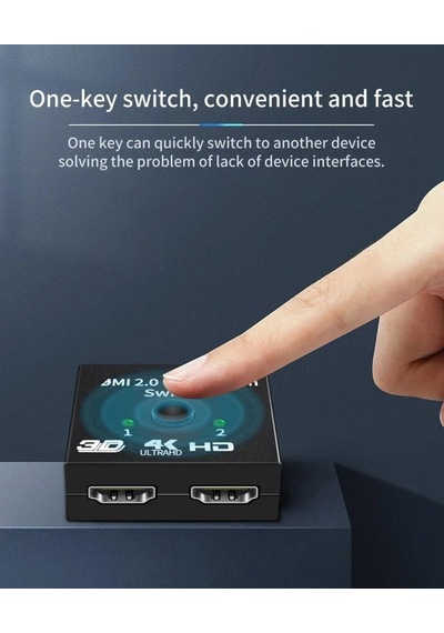 Hdmı Switch Splitter, Anahtar, 2 Giriş 1 Çıkış, Ps5, Ps4, Xbox, Tv Kutusu, Tv Stick, Monitör, Pc İle Uyumlu, Çift Yönlü Ab Anahtar