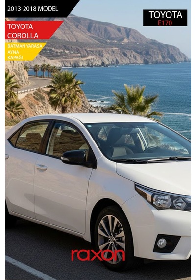 Toyota Corolla E170 2013-2018 Batman & Yarasa Ayna Kapağı Parlak Piano Black Sport