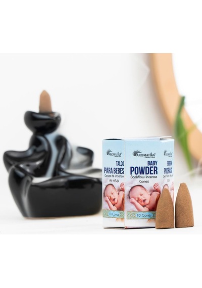 Aromatika Bebek Pudrası Aromalı Geri Akışlı Şelale Tütsü