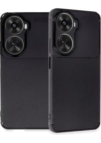 Newface Huawei Nova 12 Se Kılıf Auto Focus Karbon Kapak - Siyah Resimdeki